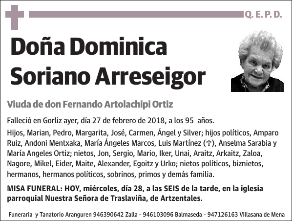 Dominica Soriano Arreseigor