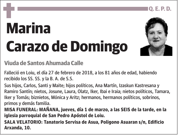 Marina Carazo de Domingo