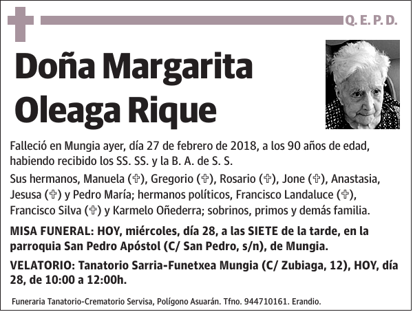 Margarita Oleaga Rique