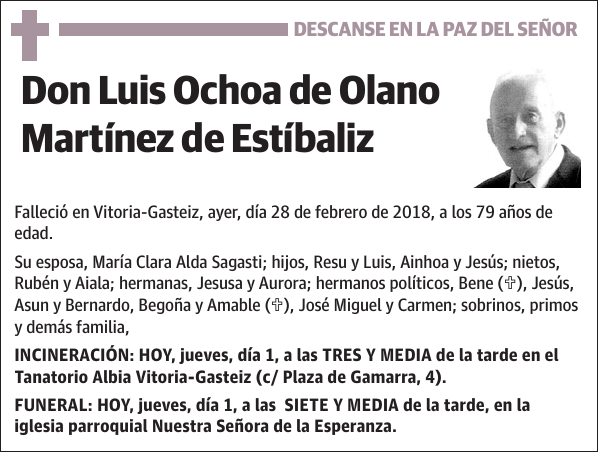 Luis Ochoa de Olano Martínez de Estíbaliz