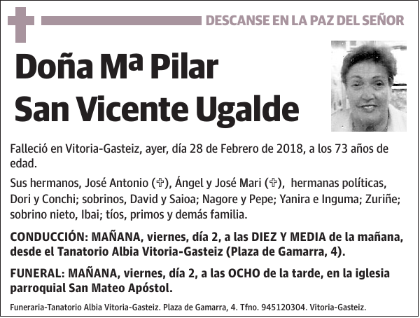 Mª Pilar San Vicente Ugalde