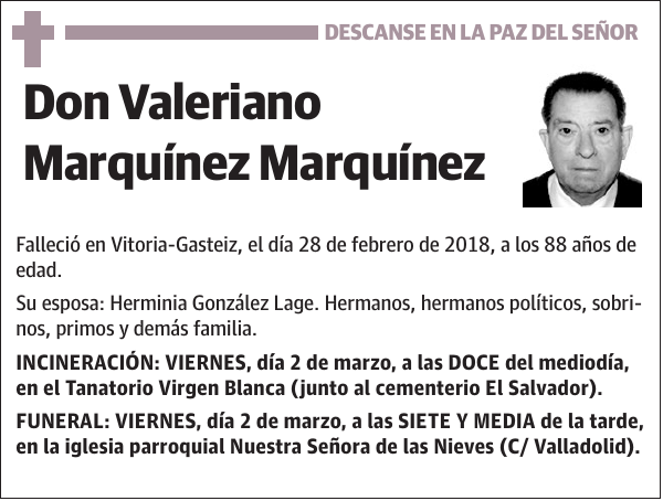 Valeriano Marquínez Marquínez