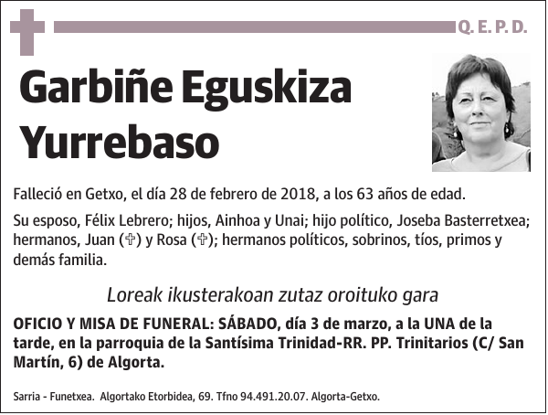 Garbiñe Eguskiza Yurrebaso