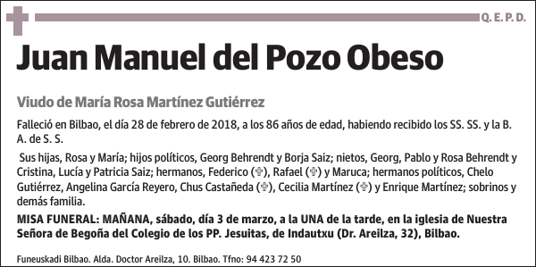 Juan Manuel del Pozo Obeso