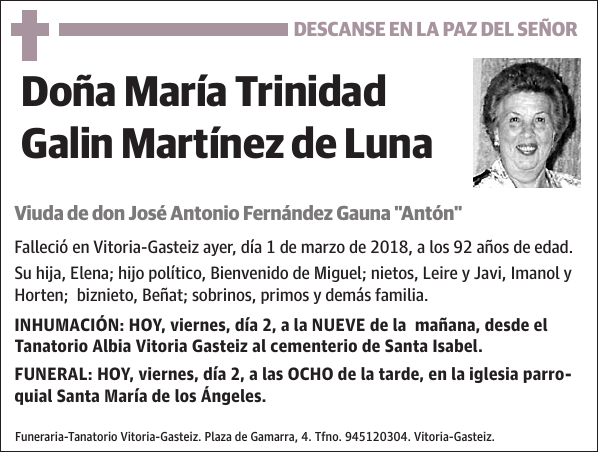 María Trinidad Galin Martínez de Luna