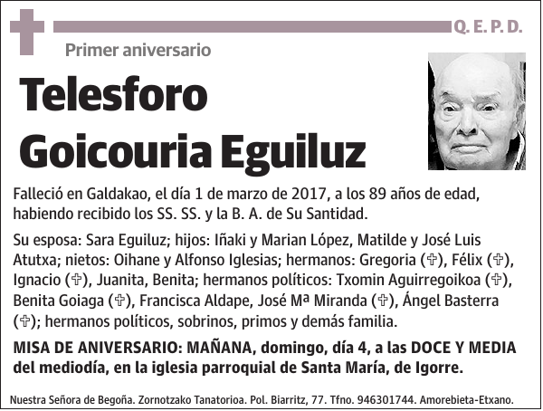 Telesforo Goicouria Eguiluz