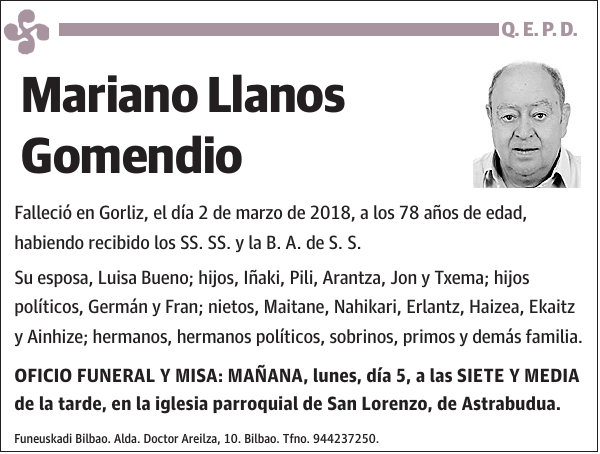 Mariano Llanos Gomendio