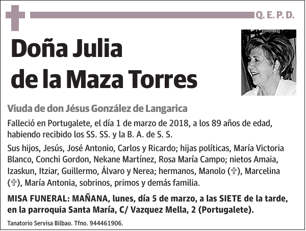 Julia de la Maza Torres