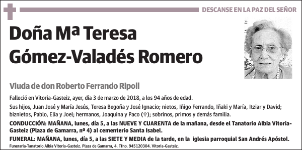 Mª Teresa Gómez-Valadés Romero