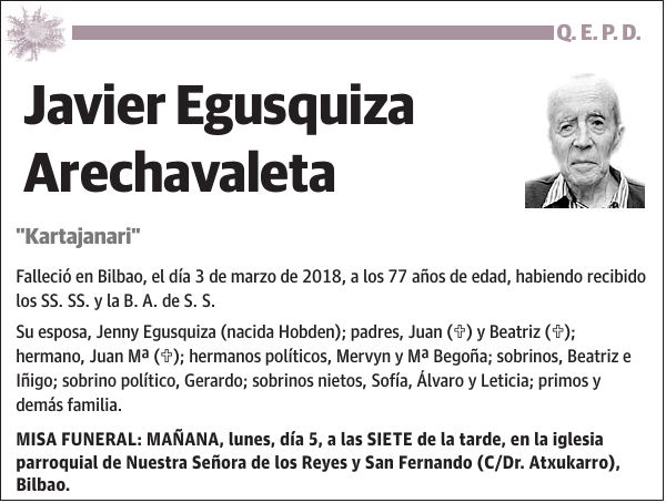 Javier Egusquiza Arechavaleta