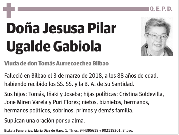 Jesusa Pilar Ugalde Gabiola