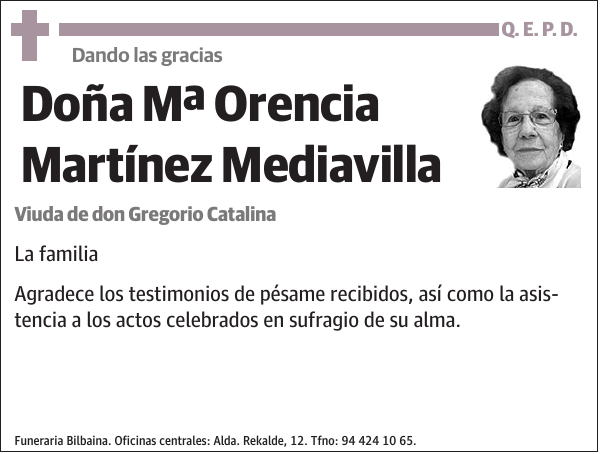 Mª Orencia Martínez Mediavilla