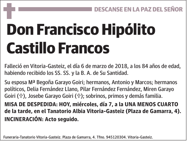 Francisco Hipólito Castillo Francos