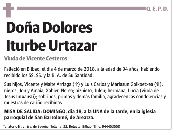 Dolores Iturbe Urtazar