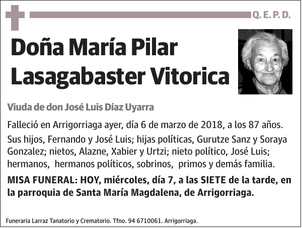 María Pilar Lasagabaster Vitorica