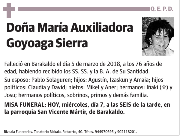 María Auxiliadora Goyoaga Sierra