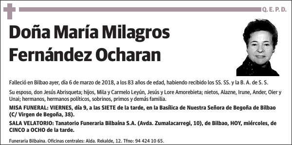 María Milagros Fernández Ocharan