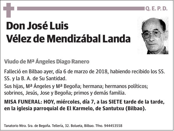 José Luis Vélez de Mendizábal Landa