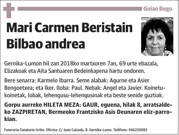 Mari Carmen Beristain Bilbao