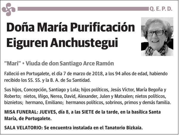 María Purificación Eiguren Anchustegui