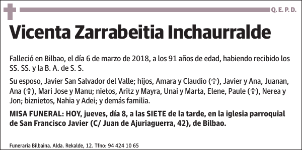 Vicenta Zarrabeitia Inchaurralde