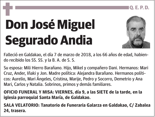 José Miguel Segurado Andia