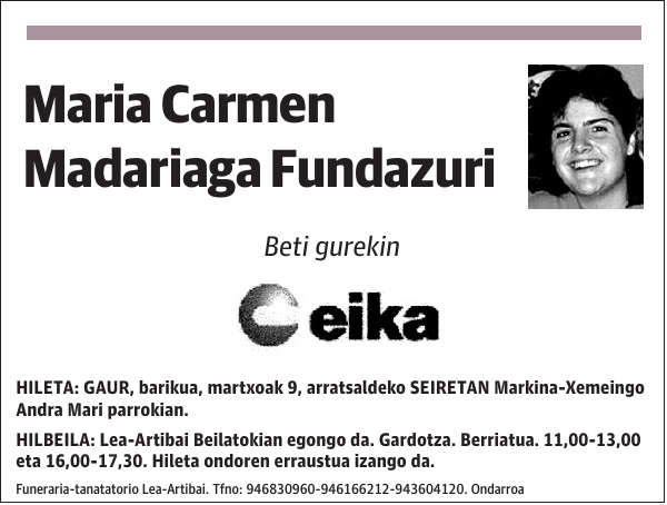 Maria Carmen Madariaga Fundazuri