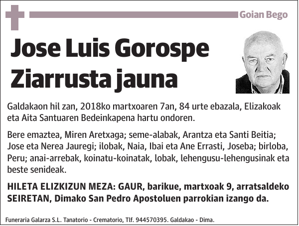 Jose Luis Gorospe Ziarrusta