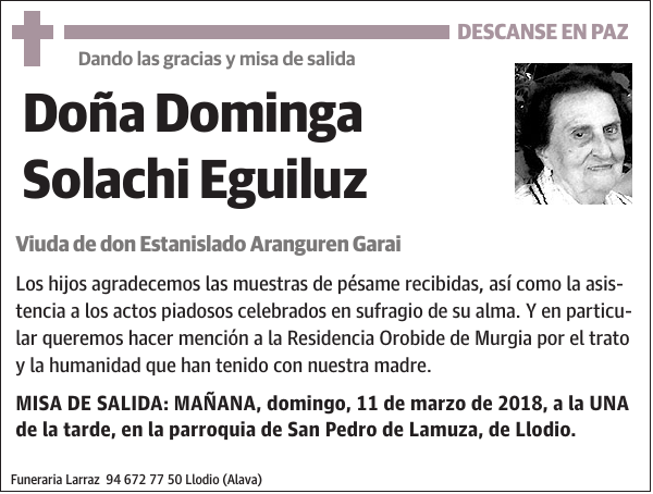 Dominga Solachi Eguiluz