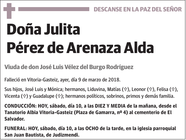 Julita Pérez de Arenaza Alda