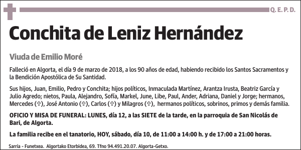 Conchita de Leniz Hernández