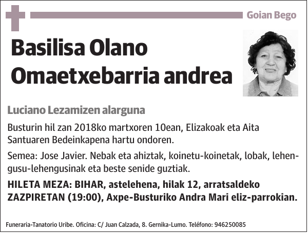 Basilisa Olano Omaetxebarria