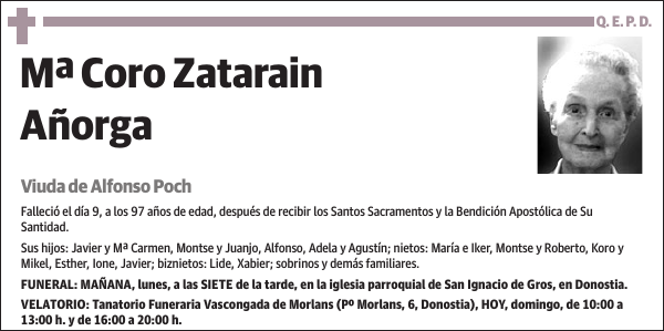 Mª Coro Zatarain Añorga