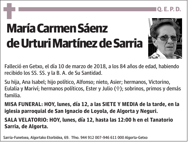 María Carmen Sáenz de Urturi Martínez de Sarria