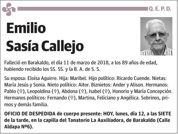 Emilio Sasía Callejo