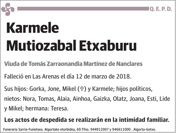 Karmele Mutiozabal Etxaburu