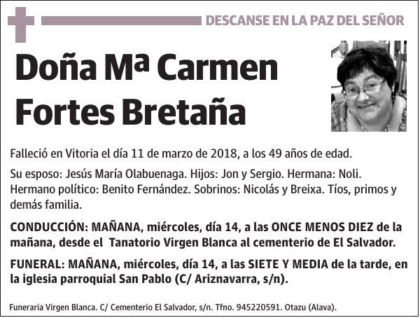 Mª Carmen Fortes Bretaña