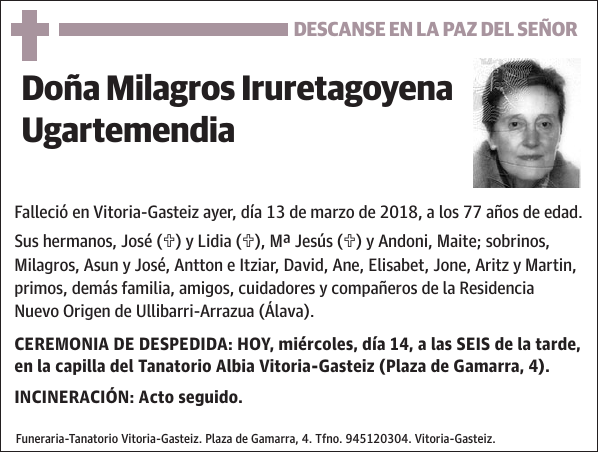 Milagros Iruretagoyena Ugartemendia