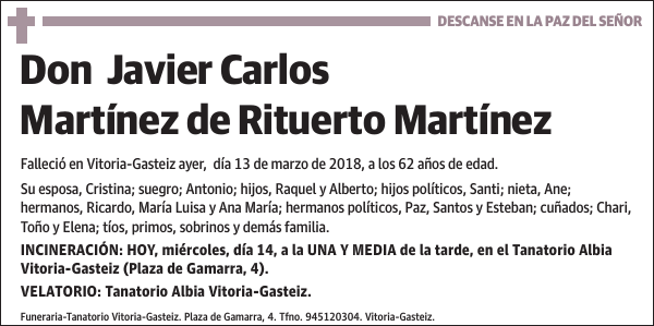 Javier Carlos Martínez de Rituerto Martínez