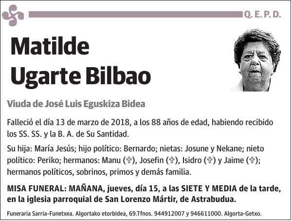 Matilde Ugarte Bilbao