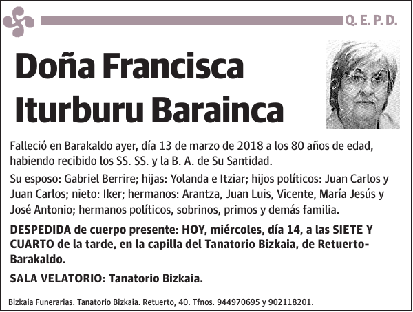 Francisca Iturburu Barainca