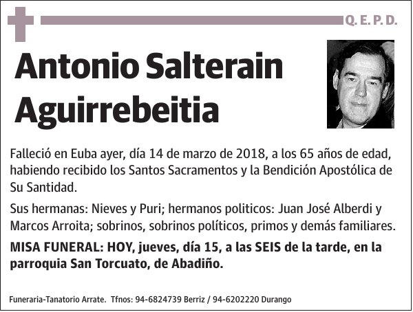 Antonio Salterain Aguirrebeitia