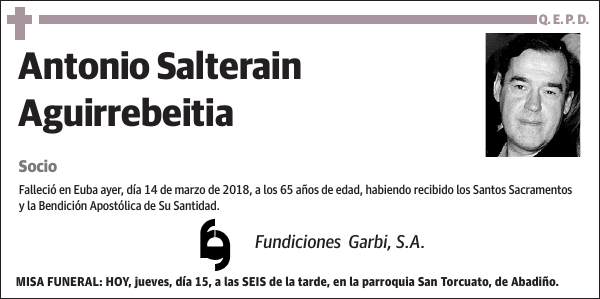 Antonio Salterain Aguirrebeitia