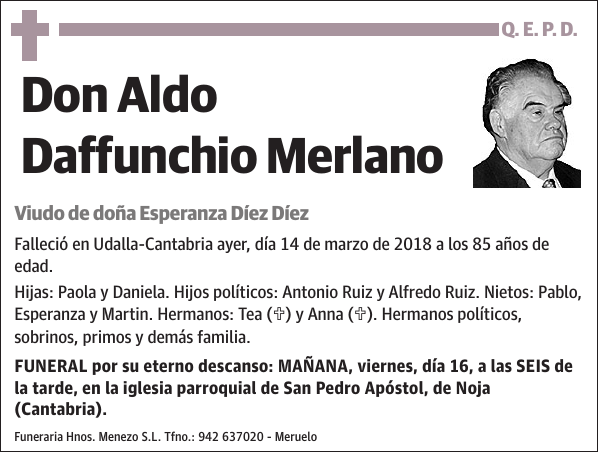 Aldo Daffunchio Merlano