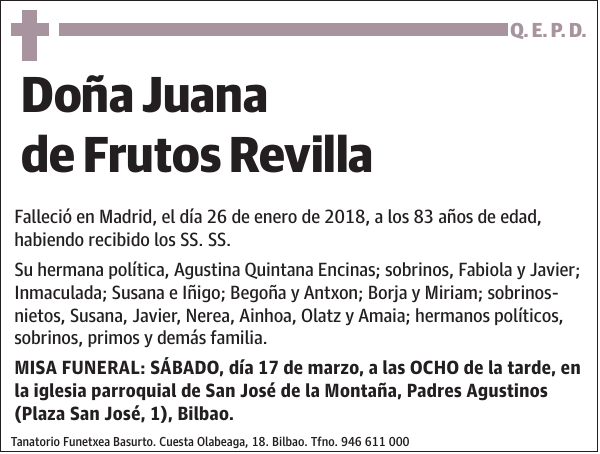 Juana de Frutos Revilla