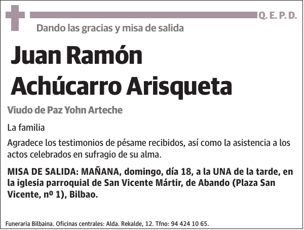 Juan Ramón Achúcarro Arisqueta