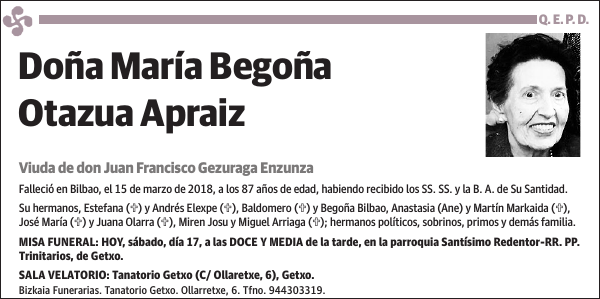 María Begoña Otazua Apraiz