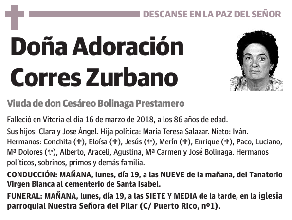 Adoración Corres Zurbano