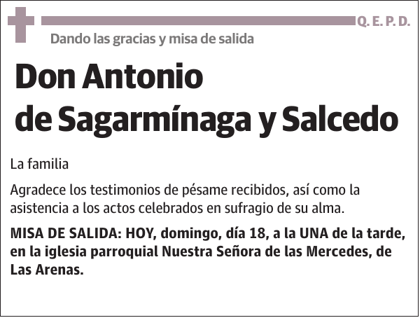 Antonio de Sagarmínaga y Salcedo