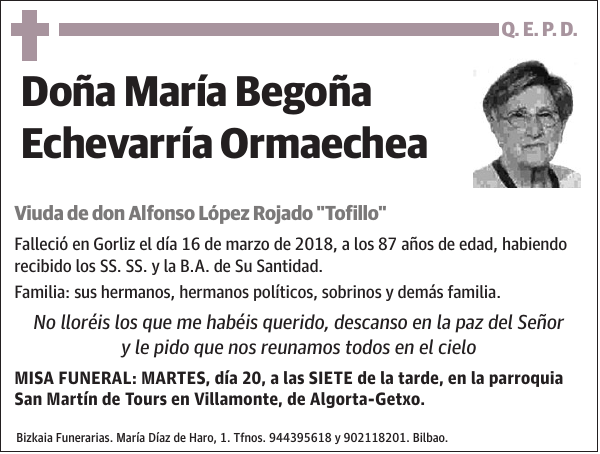 María Begoña Echevarría Ormaechea